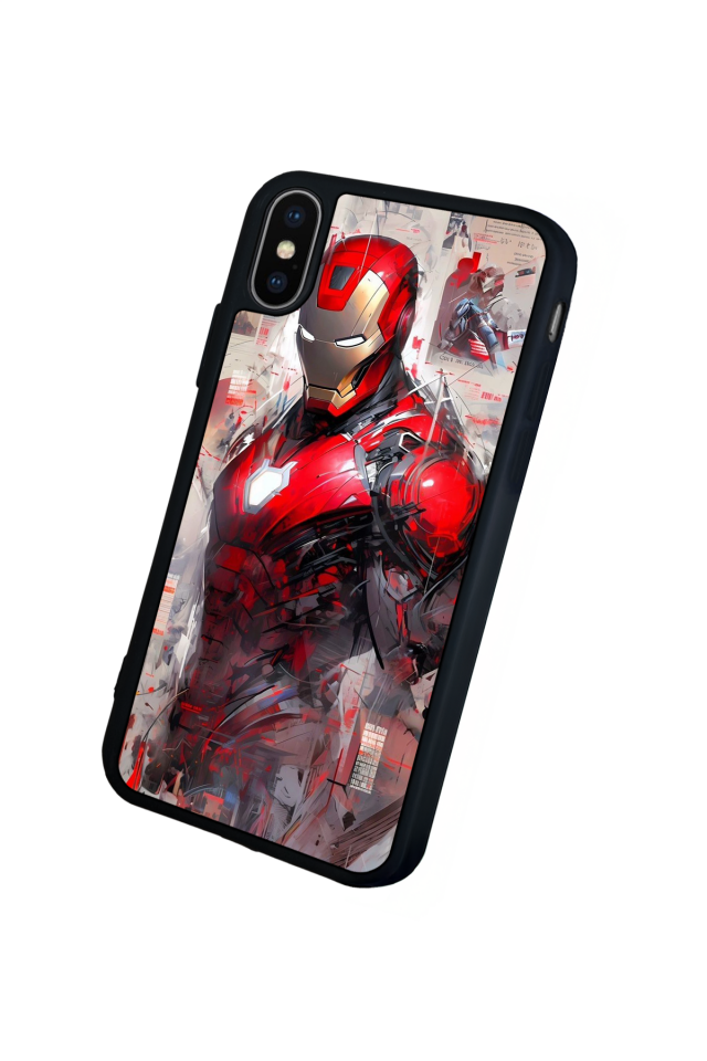 iPhone XS Max Uyumlu Iron Man ( Demir Adam ) Tasarımlı Glossy Premium Kılıf