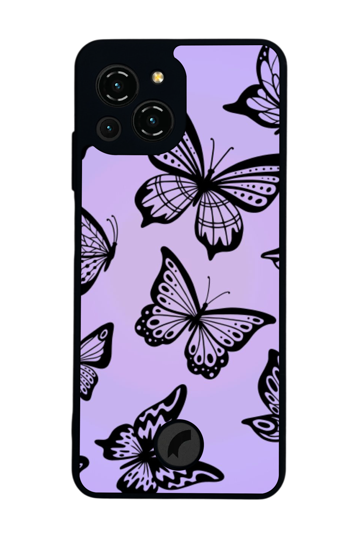 Reeder S23 Pro Max Uyumlu Kelebek Tasarımlı Glossy Premium Kılıf