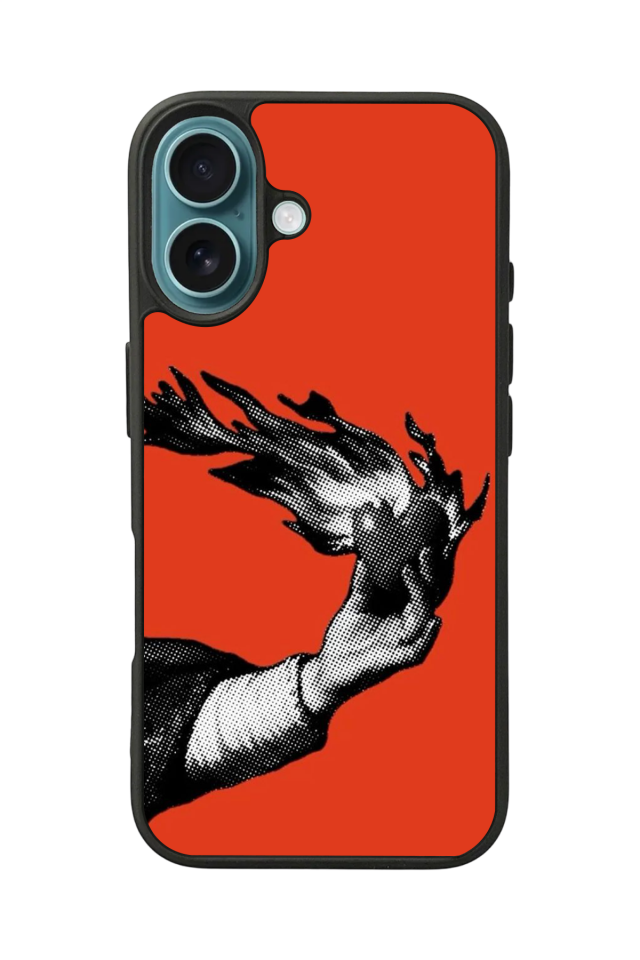 iPhone 16 Plus Uyumlu Kirmizi Tasarımlı Glossy Premium Kılıf