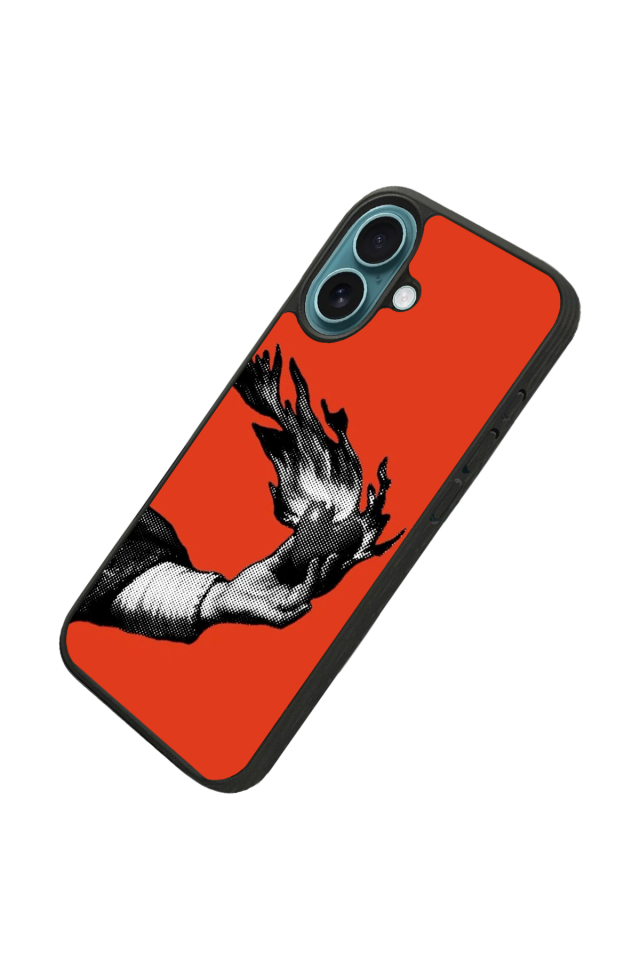 iPhone 16 Plus Uyumlu Kirmizi Tasarımlı Glossy Premium Kılıf
