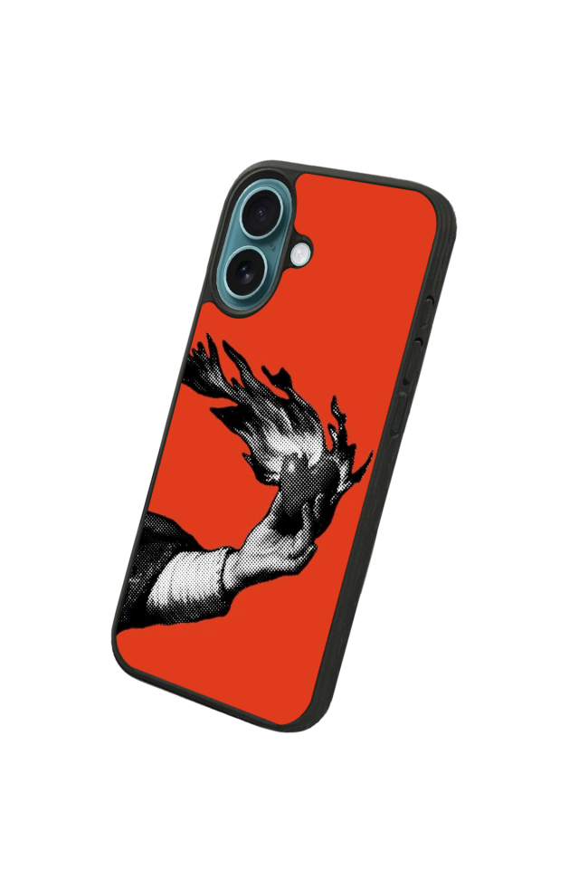 iPhone 16 Plus Uyumlu Kirmizi Tasarımlı Glossy Premium Kılıf