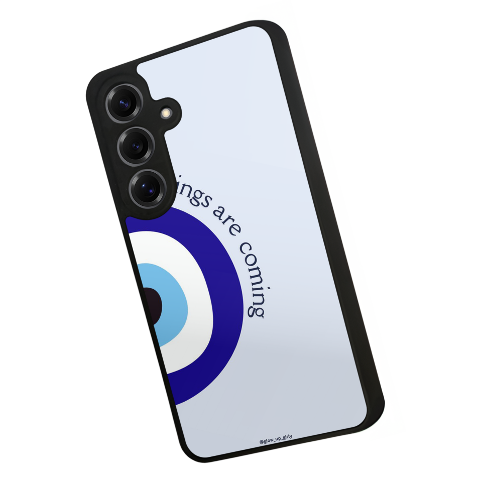 Samsung Galaxy S25 Uyumlu Nazar Tasarımlı Glossy Premium Kılıf