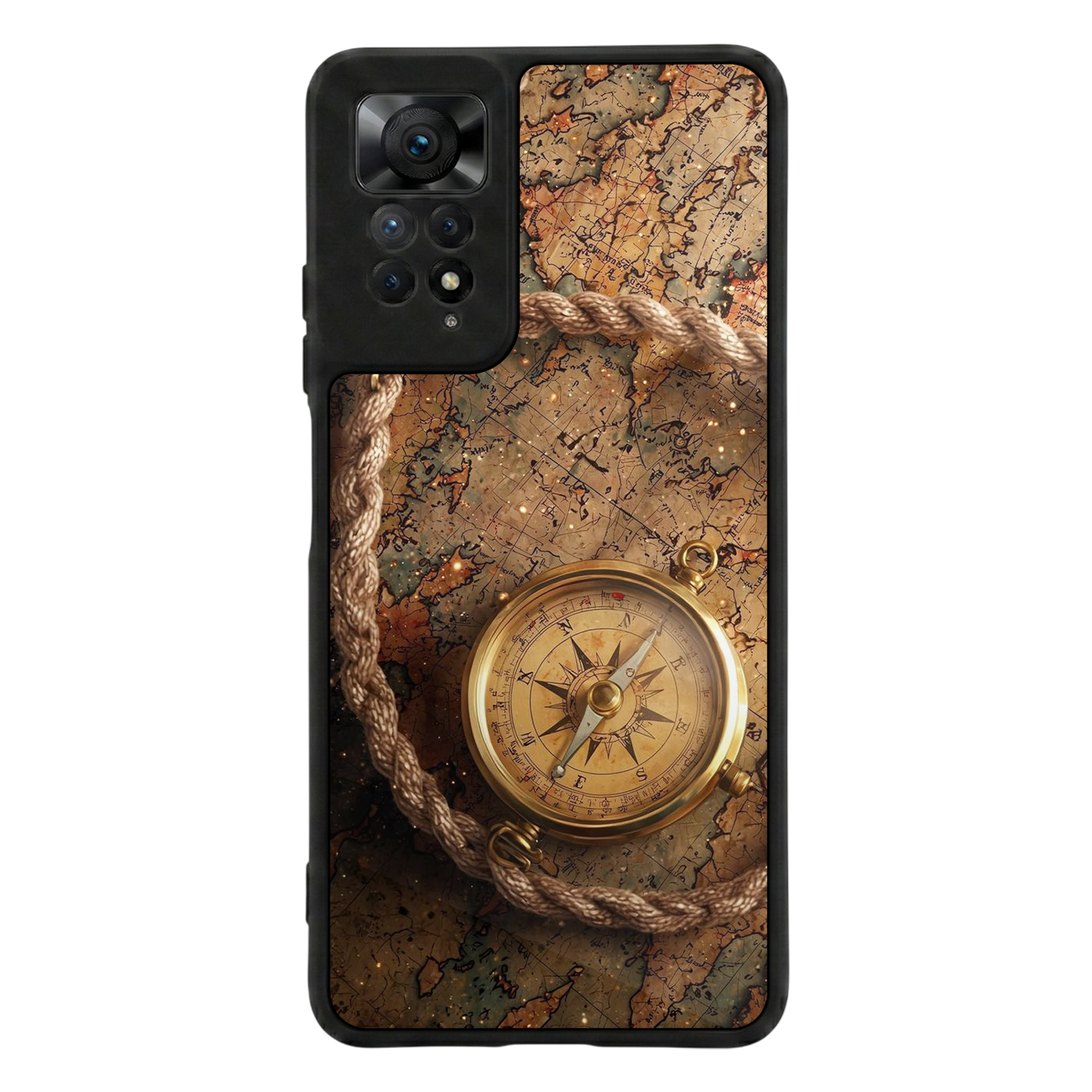 Xiaomi Redmi Note 12 Pro Uyumlu Pusula Tasarımlı Glossy Premium Kılıf