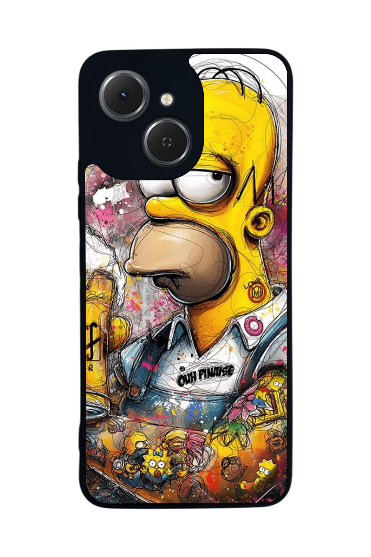 Tecno Spark 40C Uyumlu The Simpsons Tasarımlı Glossy Premium Kılıf