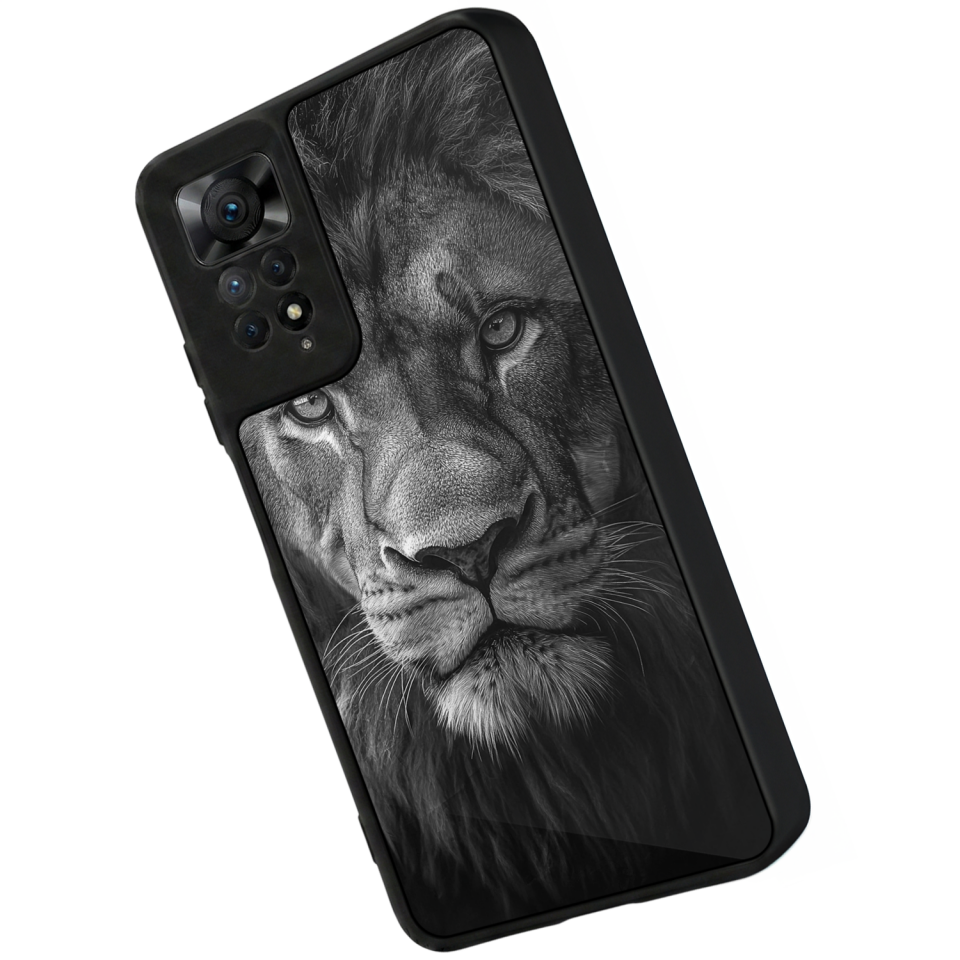 Xiaomi Redmi Note 11 Pro Uyumlu Aslan Tasarımlı Glossy Premium Kılıf