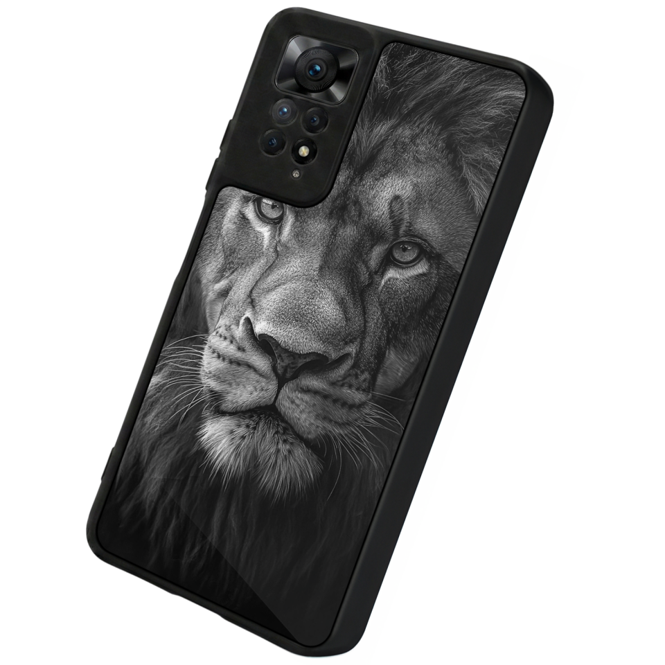 Xiaomi Redmi Note 11 Pro Uyumlu Aslan Tasarımlı Glossy Premium Kılıf