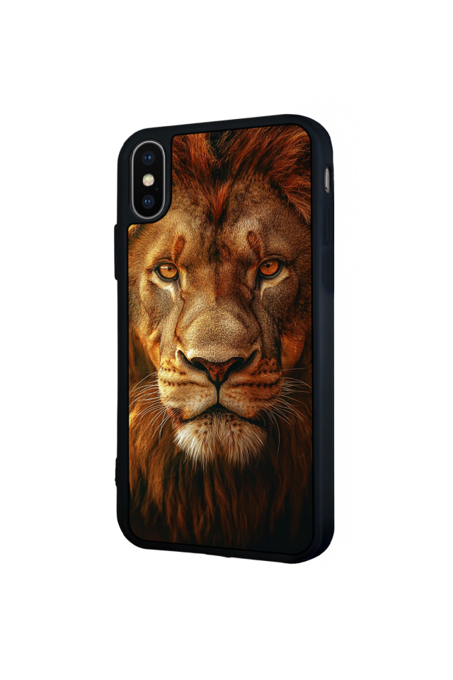 iPhone X/ XS Uyumlu Aslan Tasarımlı Glossy Premium Kılıf