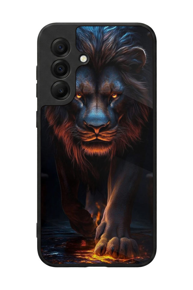 Samsung Galaxy A17 Uyumlu Aslan Tasarımlı Glossy Premium Kılıf