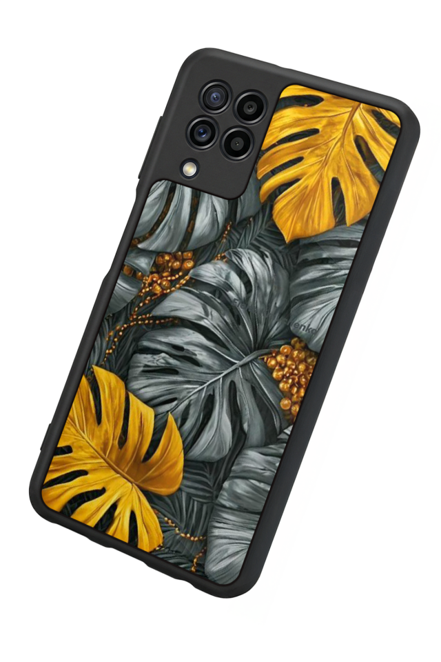 Samsung Galaxy M32 Uyumlu Botanik Tasarımlı Glossy Premium Kılıf