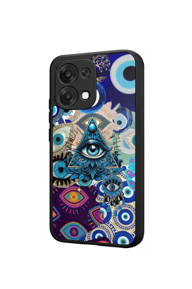 Oppo A6 Pro Uyumlu Göz Tasarımlı Glossy Premium Kılıf