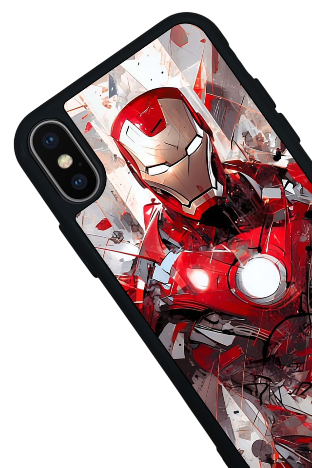 iPhone XS Max Uyumlu Iron Man ( Demir Adam ) Tasarımlı Glossy Premium Kılıf