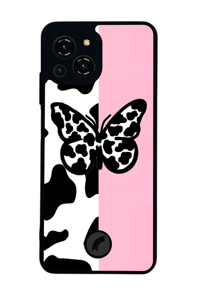 Reeder S23 Pro Max Uyumlu Kelebek Tasarımlı Glossy Premium Kılıf