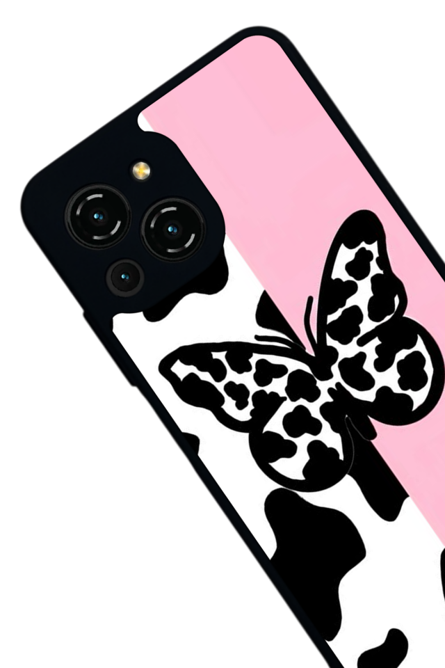 Reeder S23 Pro Max Uyumlu Kelebek Tasarımlı Glossy Premium Kılıf