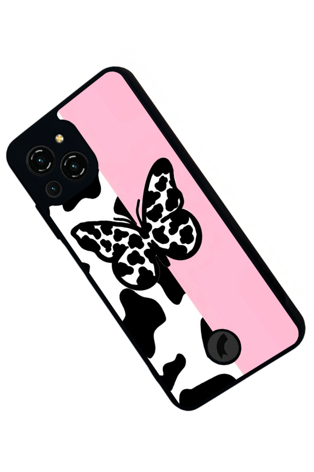 Reeder S23 Pro Max Uyumlu Kelebek Tasarımlı Glossy Premium Kılıf