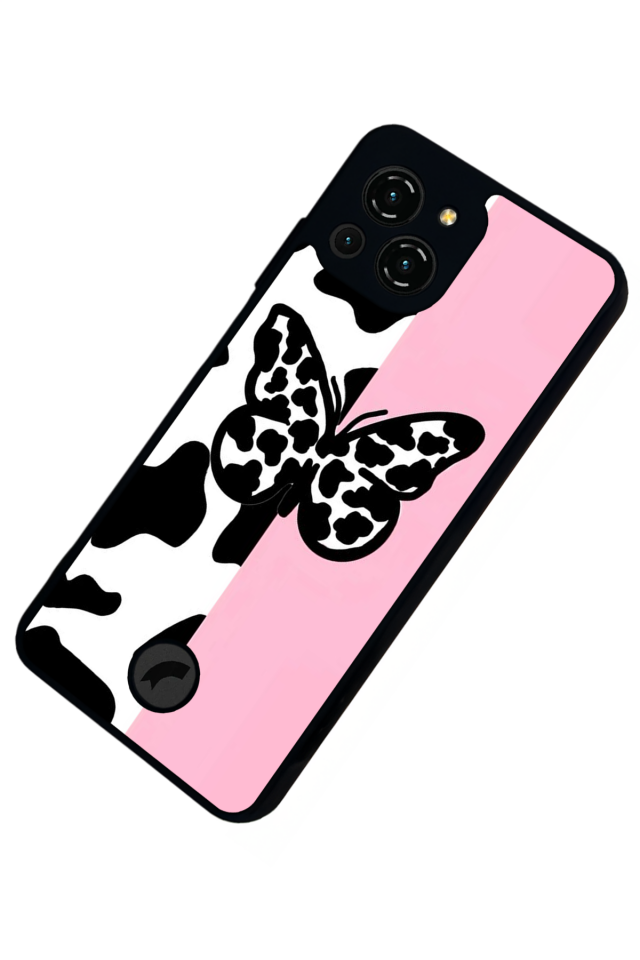 Reeder S23 Pro Max Uyumlu Kelebek Tasarımlı Glossy Premium Kılıf