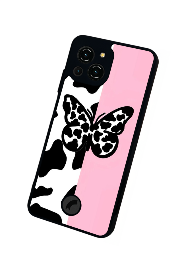 Reeder S23 Pro Max Uyumlu Kelebek Tasarımlı Glossy Premium Kılıf