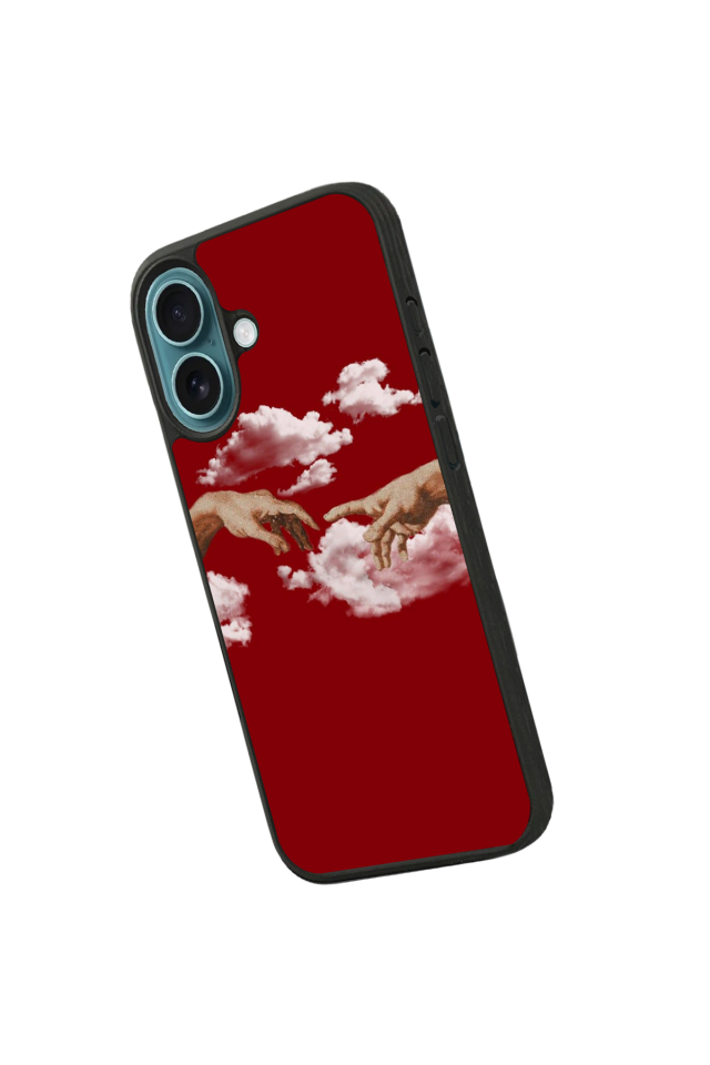 iPhone 16 Plus Uyumlu Kirmizi Tasarımlı Glossy Premium Kılıf