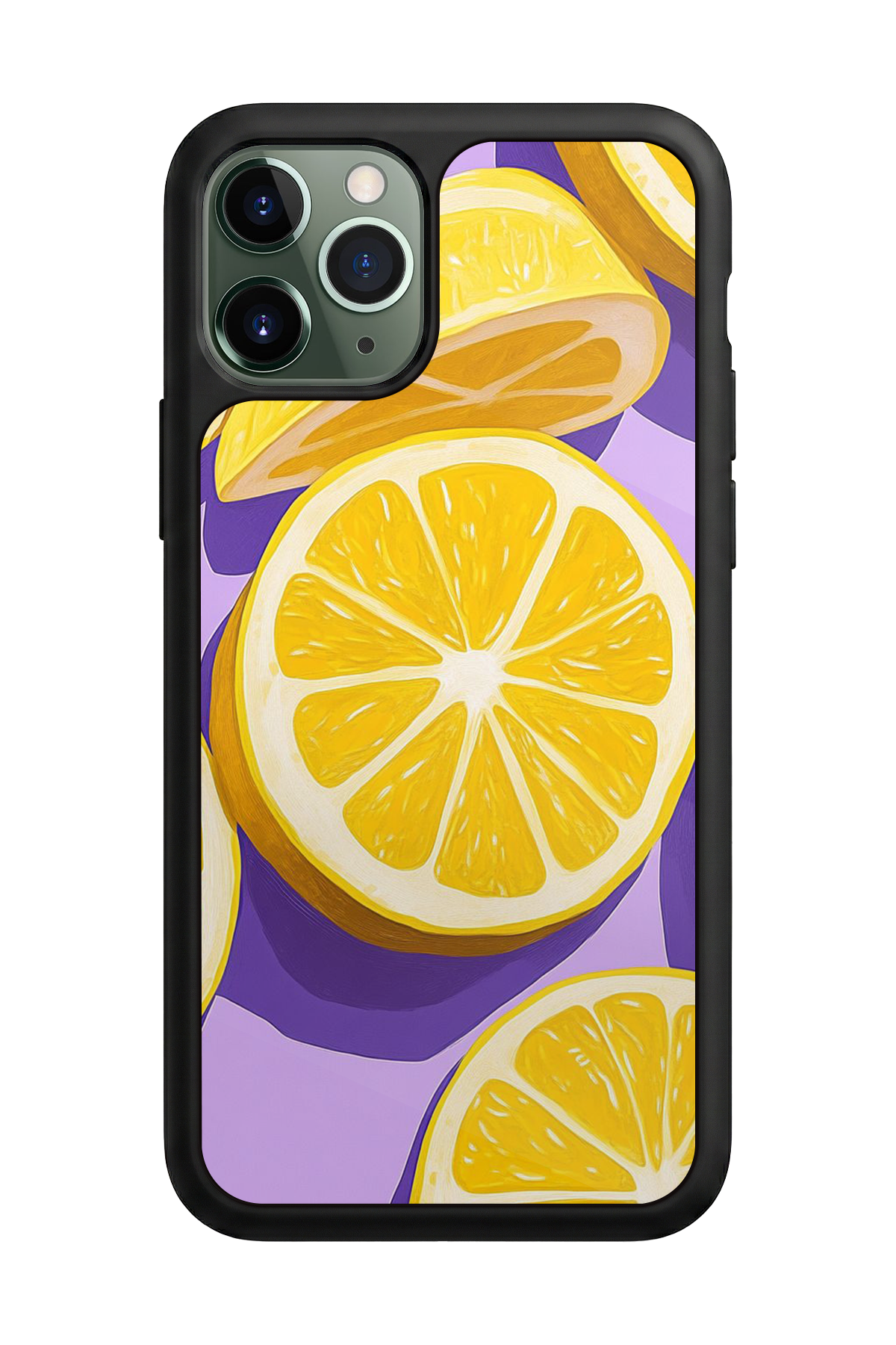 iPhone 11 Pro Max Uyumlu Limon Tasarımlı Glossy Premium Kılıf