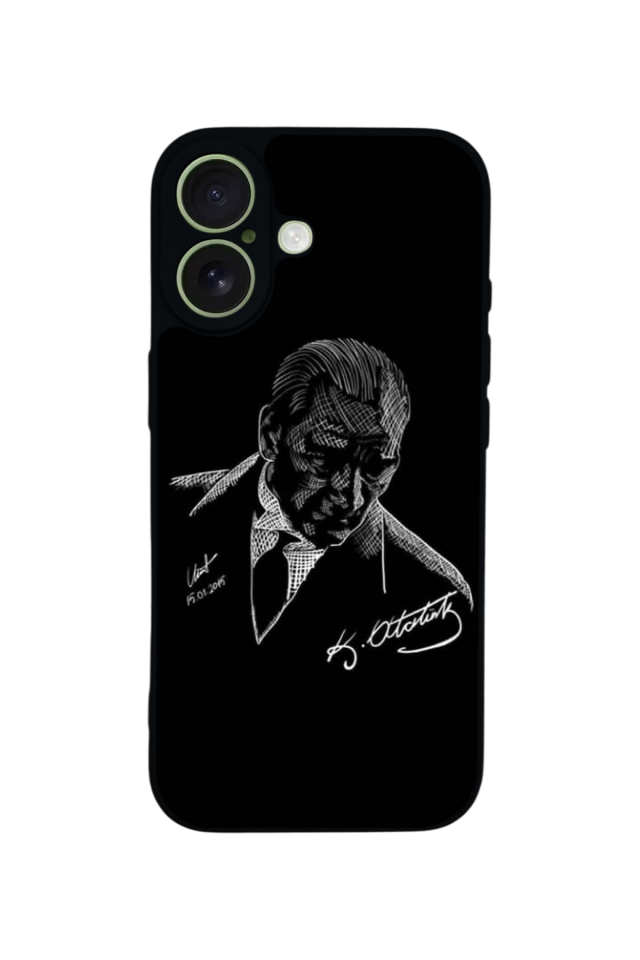 iPhone 17 Uyumlu Mustafa Kemal Ataturk Tasarımlı Glossy Premium Kılıf
