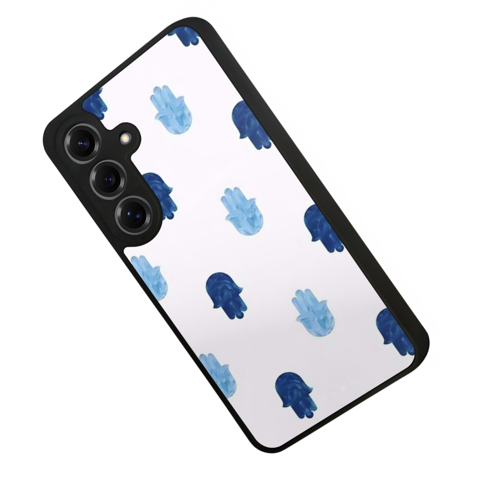 Samsung Galaxy S25 Uyumlu Nazar Tasarımlı Glossy Premium Kılıf