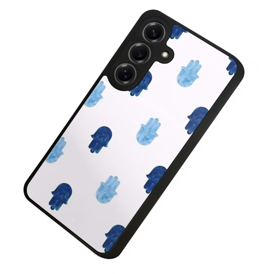 Samsung Galaxy S25 Uyumlu Nazar Tasarımlı Glossy Premium Kılıf