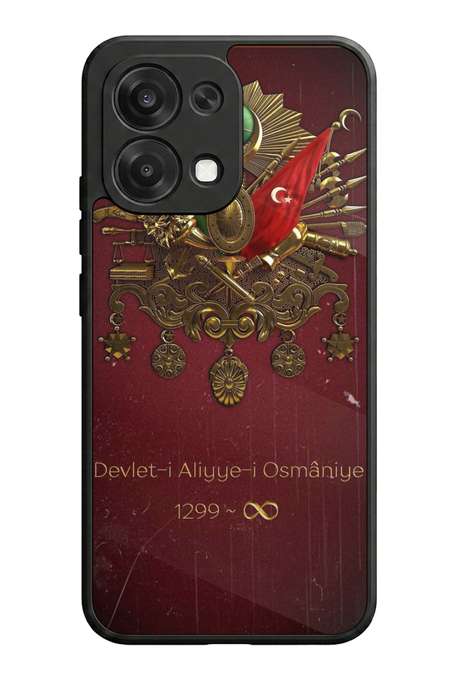 Oppo A6 Pro Uyumlu Osmanli Tugrasi Tasarımlı Glossy Premium Kılıf