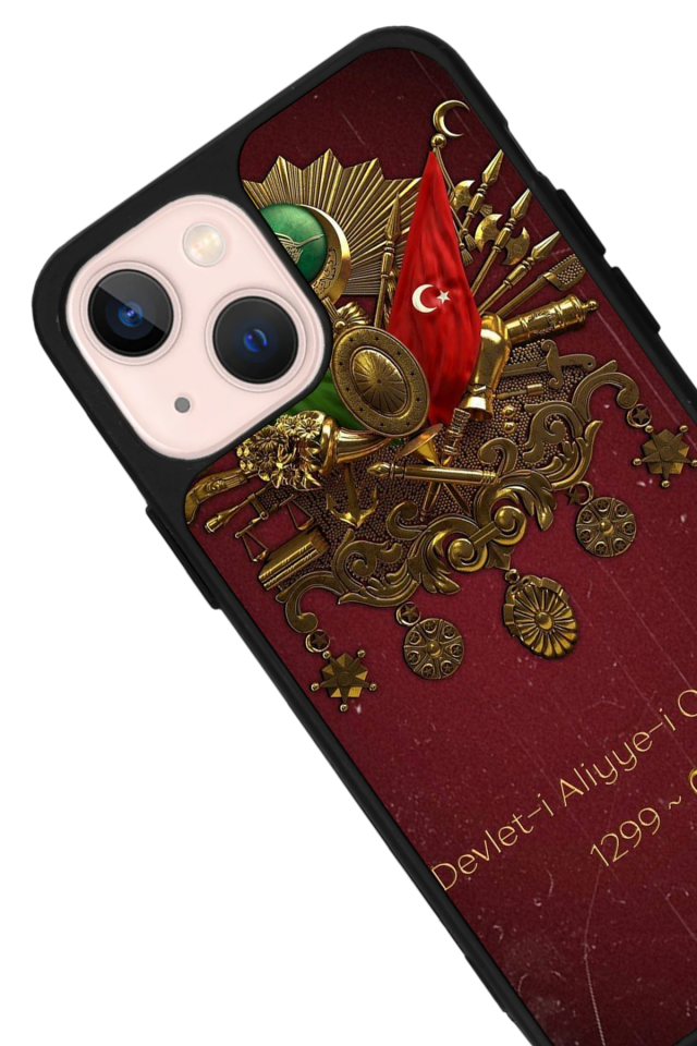iPhone 13 Mini Uyumlu Osmanli Tugrasi Tasarımlı Glossy Premium Kılıf