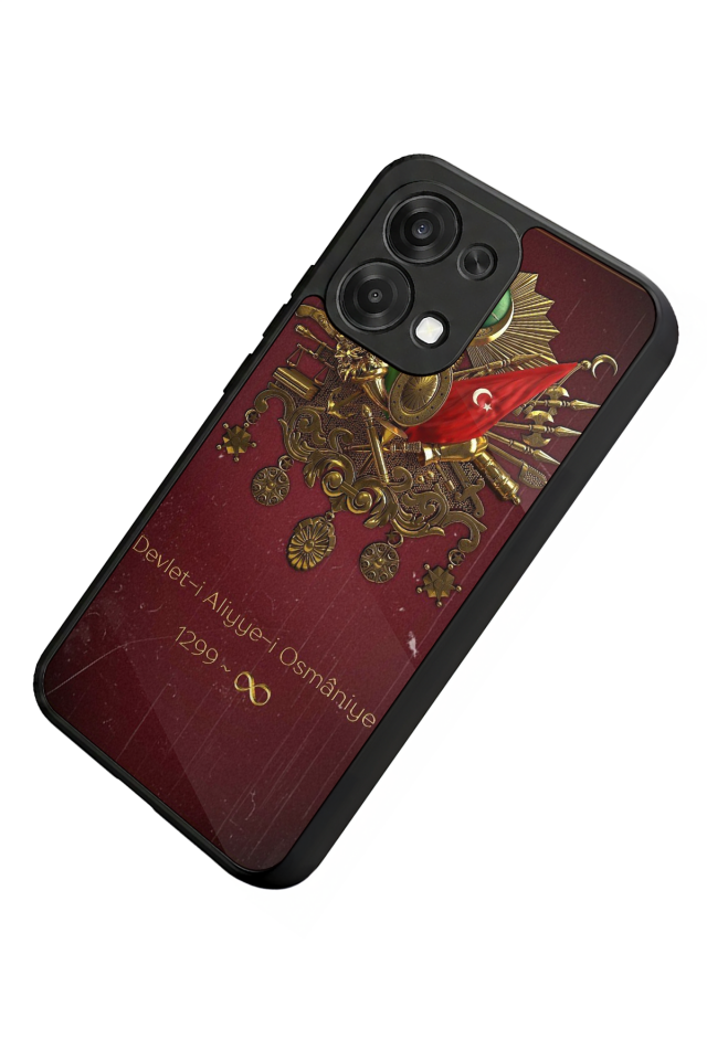 Oppo A6 Pro Uyumlu Osmanli Tugrasi Tasarımlı Glossy Premium Kılıf