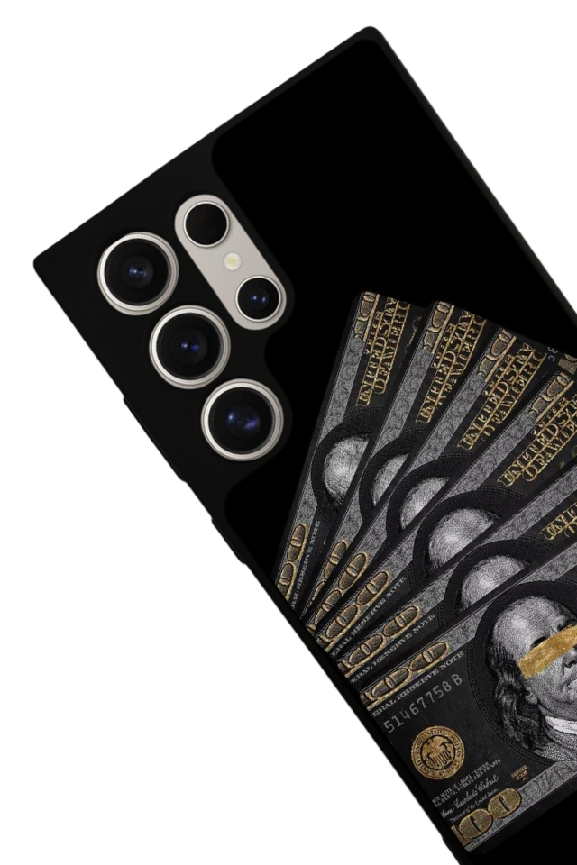 Samsung Galaxy S22 Ultra Uyumlu Para Tasarımlı Glossy Premium Kılıf
