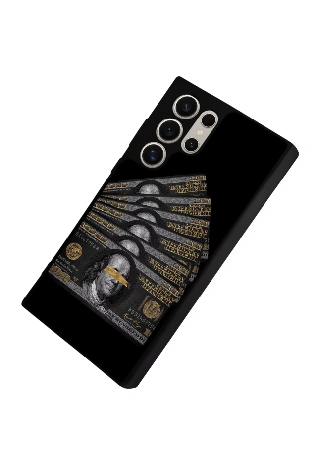 Samsung Galaxy S22 Ultra Uyumlu Para Tasarımlı Glossy Premium Kılıf