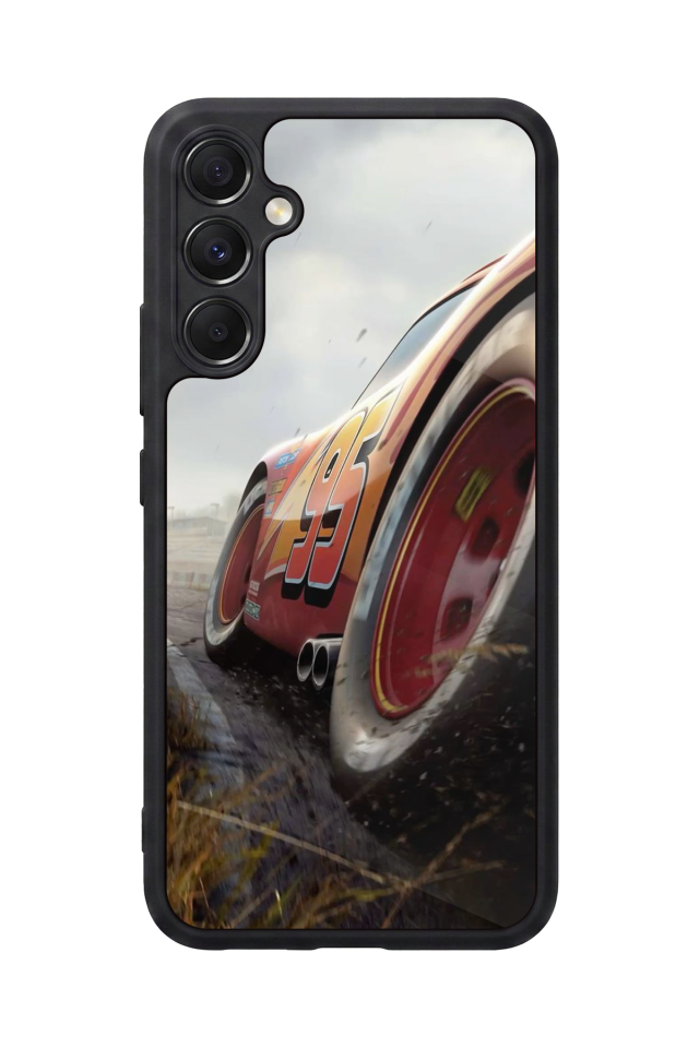 Samsung Galaxy M34 Uyumlu Şimsek McQueen Tasarımlı Glossy Premium Kılıf