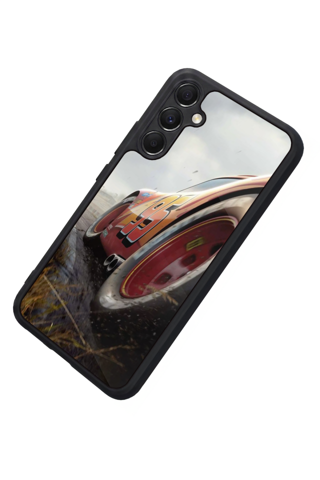 Samsung Galaxy M34 Uyumlu Şimsek McQueen Tasarımlı Glossy Premium Kılıf