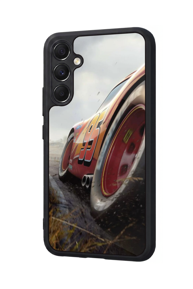 Samsung Galaxy M34 Uyumlu Şimsek McQueen Tasarımlı Glossy Premium Kılıf