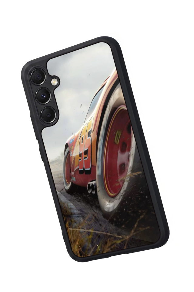 Samsung Galaxy M34 Uyumlu Şimsek McQueen Tasarımlı Glossy Premium Kılıf