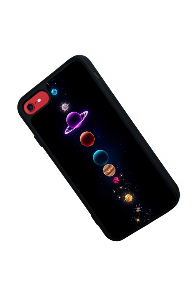 iPhone SE Uyumlu Uzay Tasarımlı Glossy Premium Kılıf