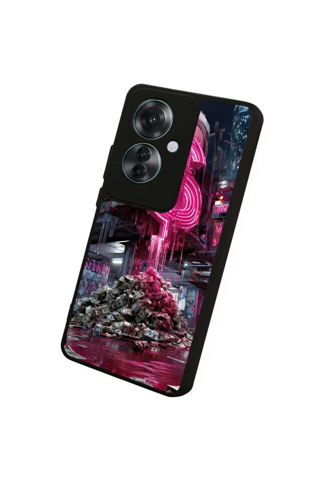 Oppo Reno 11F Uyumlu Para Tasarımlı Glossy Premium Kılıf