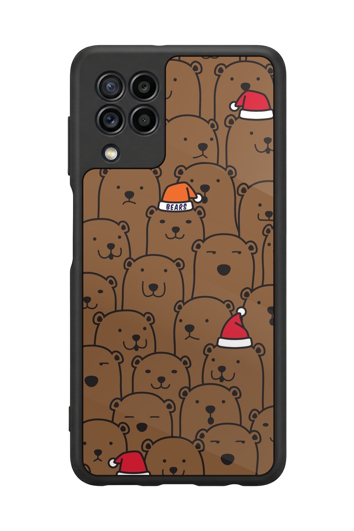 Samsung Galaxy M22 Uyumlu Ayı Tasarımlı Glossy Premium Kılıf