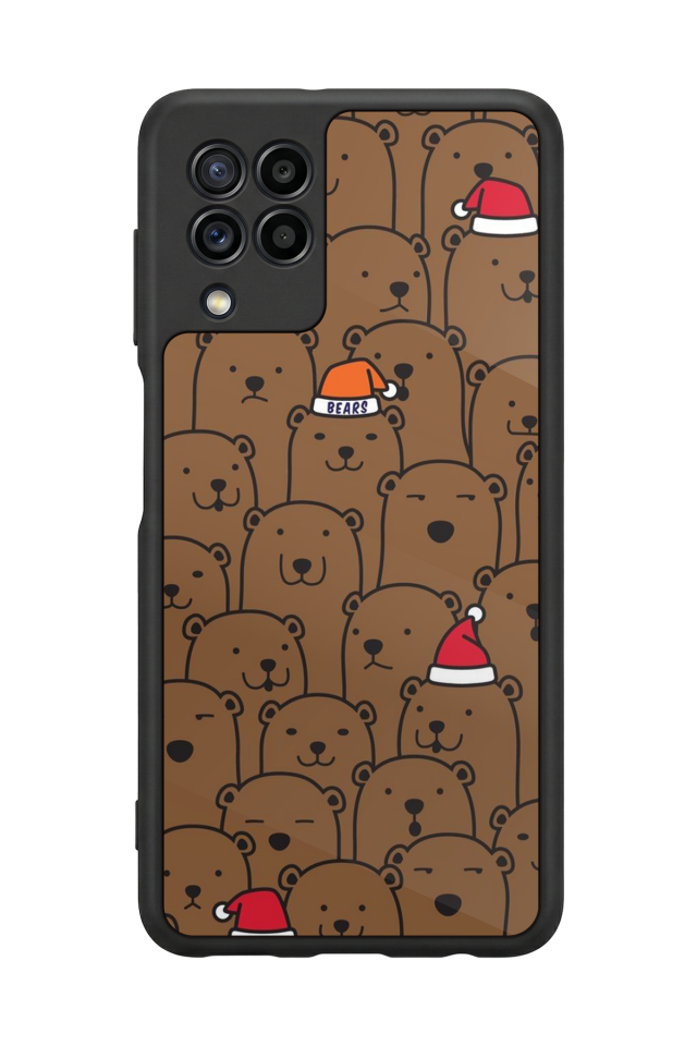 Samsung Galaxy M22 Uyumlu Ayı Tasarımlı Glossy Premium Kılıf