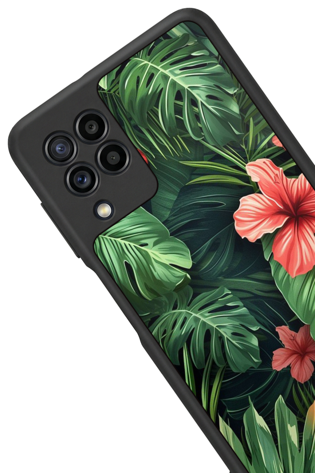 Samsung Galaxy M32 Uyumlu Botanik Tasarımlı Glossy Premium Kılıf