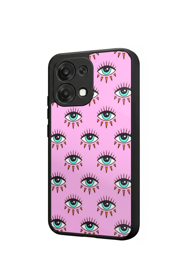 Oppo A6 Pro Uyumlu Göz Tasarımlı Glossy Premium Kılıf