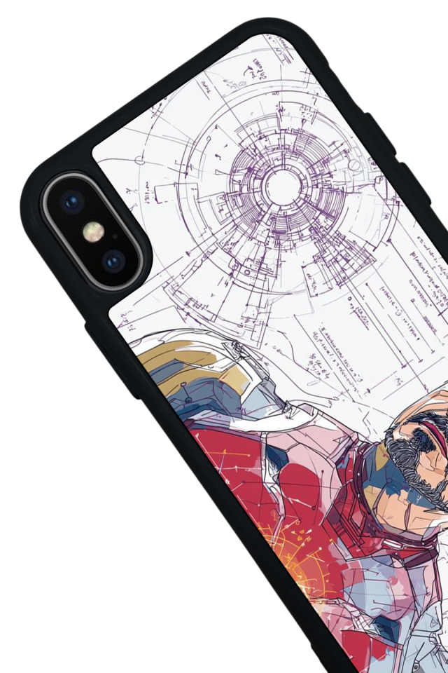 iPhone XS Max Uyumlu Iron Man ( Demir Adam ) Tasarımlı Glossy Premium Kılıf