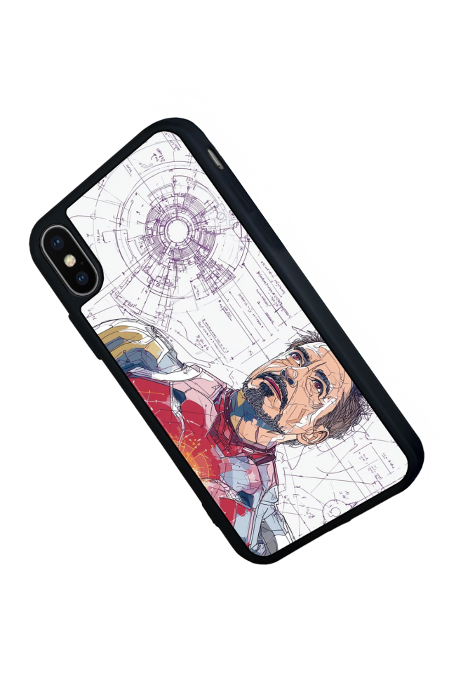 iPhone XS Max Uyumlu Iron Man ( Demir Adam ) Tasarımlı Glossy Premium Kılıf