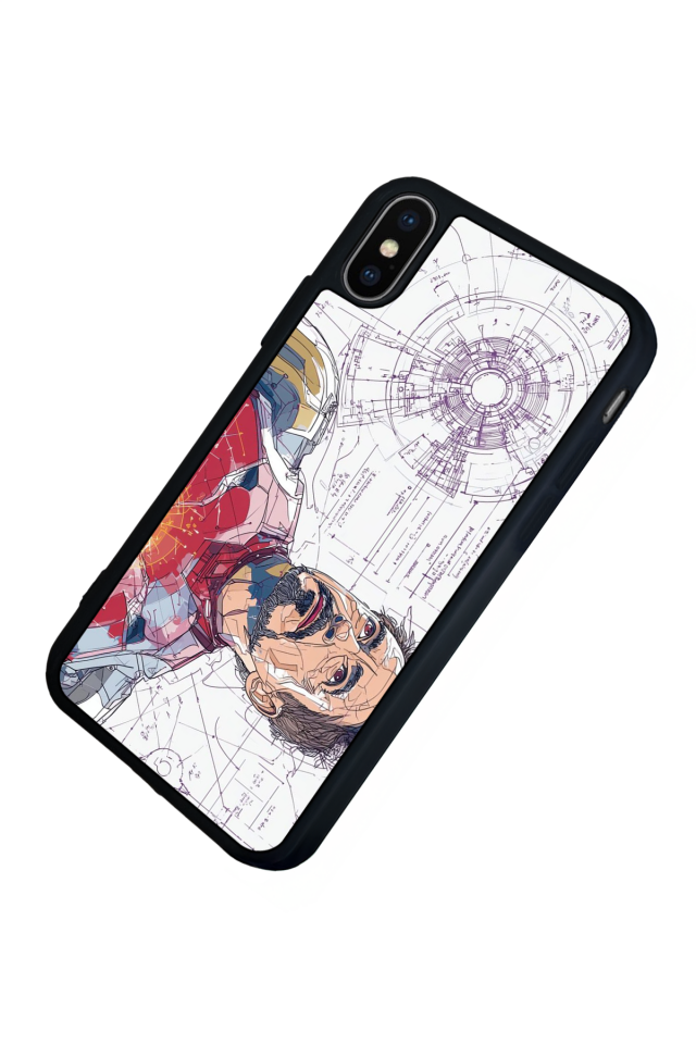 iPhone XS Max Uyumlu Iron Man ( Demir Adam ) Tasarımlı Glossy Premium Kılıf