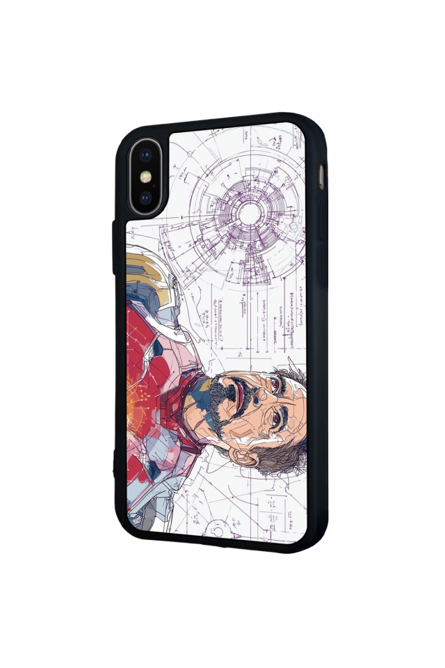 iPhone XS Max Uyumlu Iron Man ( Demir Adam ) Tasarımlı Glossy Premium Kılıf