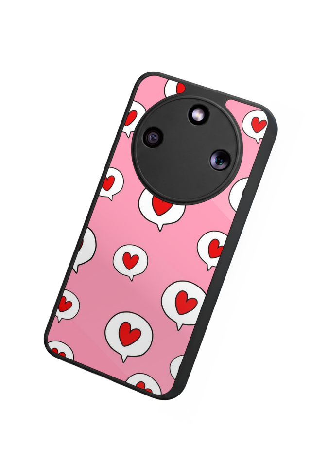 Honor Magic 8 Lite Uyumlu Kalp Love Tasarımlı Glossy Premium Kılıf