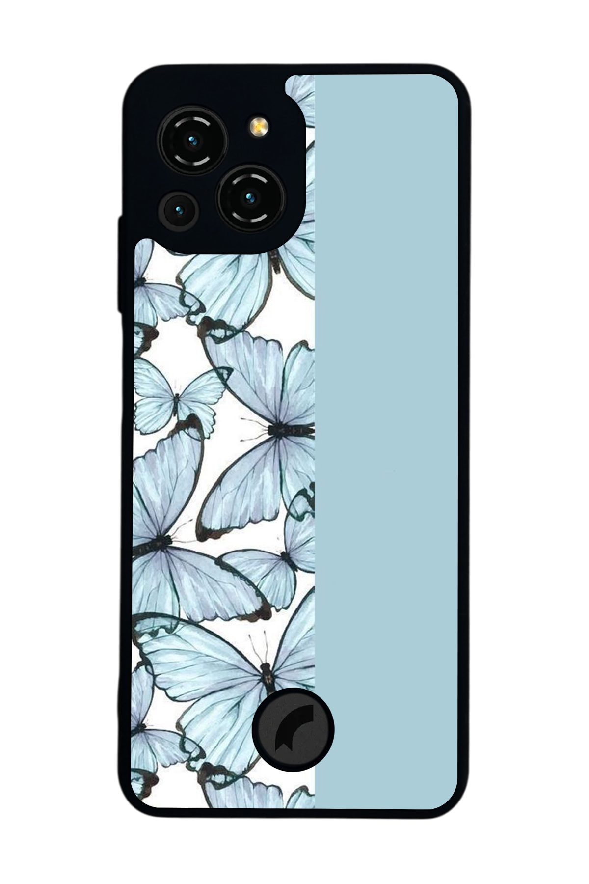 Reeder S23 Pro Max Uyumlu Kelebek Tasarımlı Glossy Premium Kılıf