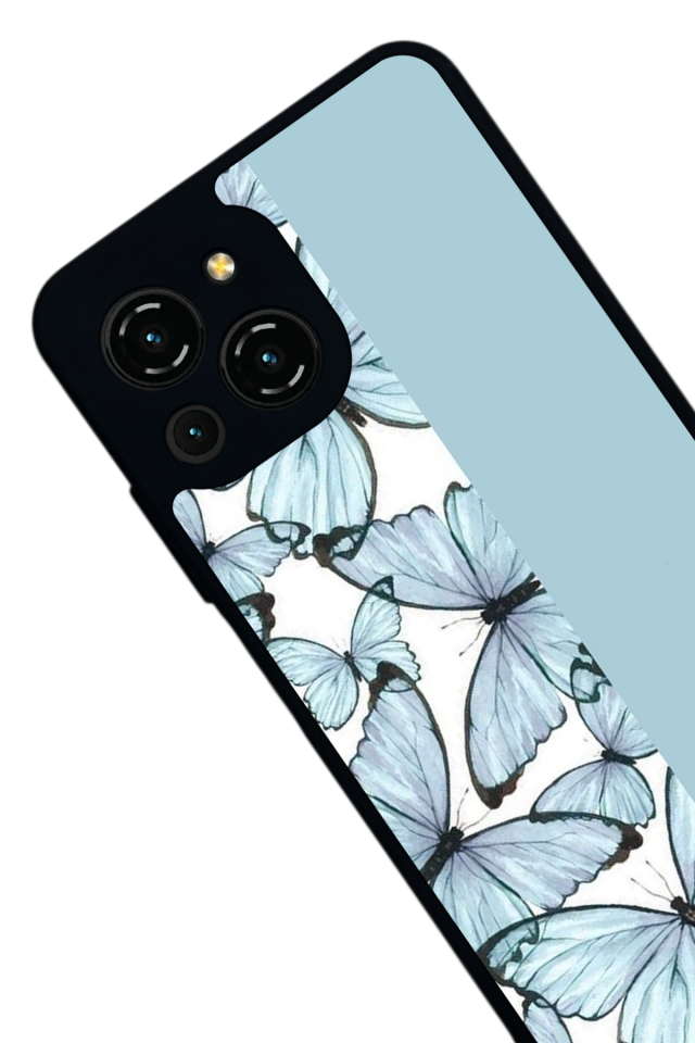 Reeder S23 Pro Max Uyumlu Kelebek Tasarımlı Glossy Premium Kılıf