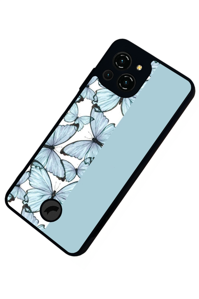 Reeder S23 Pro Max Uyumlu Kelebek Tasarımlı Glossy Premium Kılıf