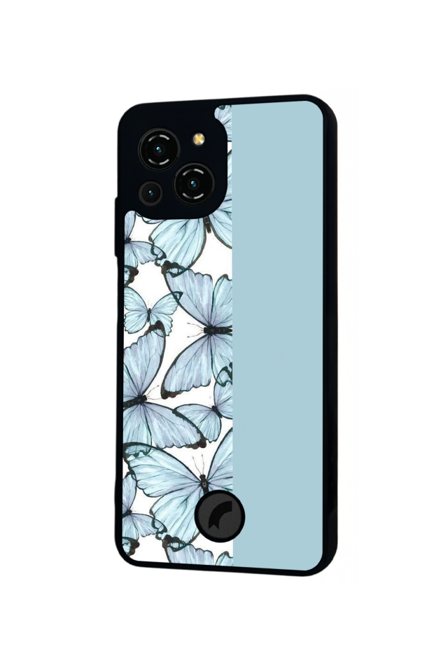 Reeder S23 Pro Max Uyumlu Kelebek Tasarımlı Glossy Premium Kılıf