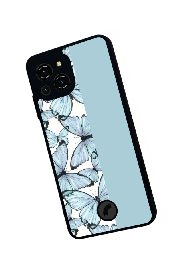 Reeder S23 Pro Max Uyumlu Kelebek Tasarımlı Glossy Premium Kılıf